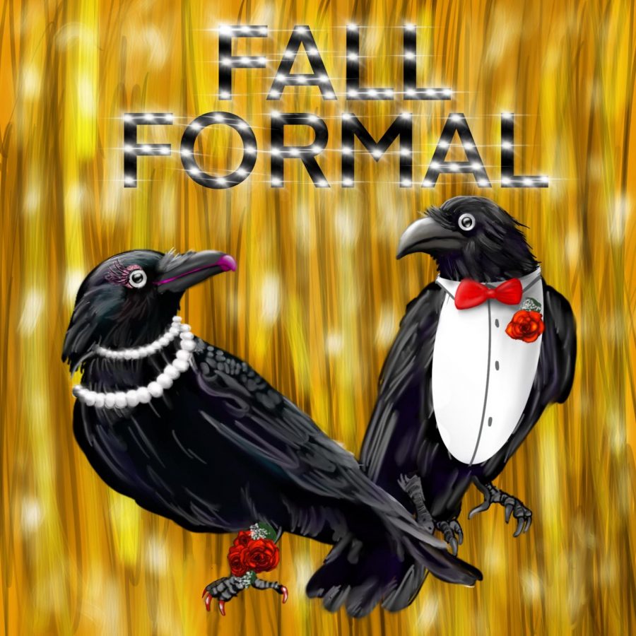 Crows dressed up for Fall Formal
