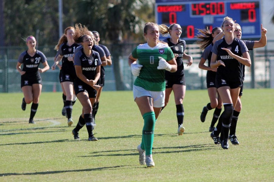 Westmont women's soccer team went 6-2 this season, winning the GSAC title. 