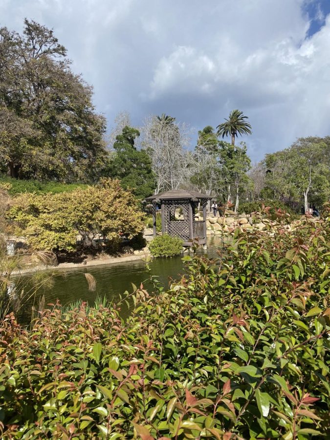 Gazebo and pond at Alice Keck Park Memorial Gardens