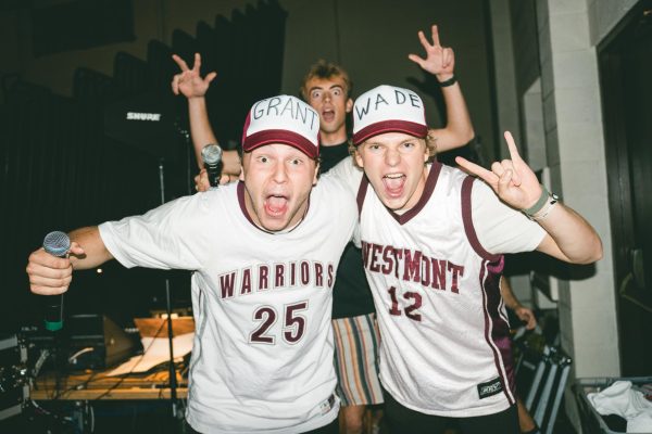 Midnight Madness MCs Grant Oswald and Wade Teel