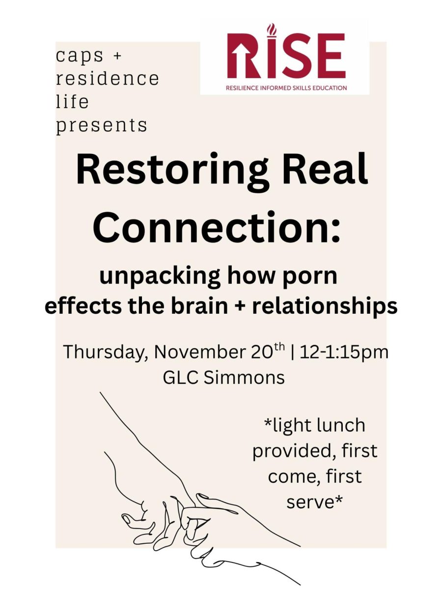 CAPS and ResLife host discussion "Restoring Real Connection: How porn effects the brain and relationships"