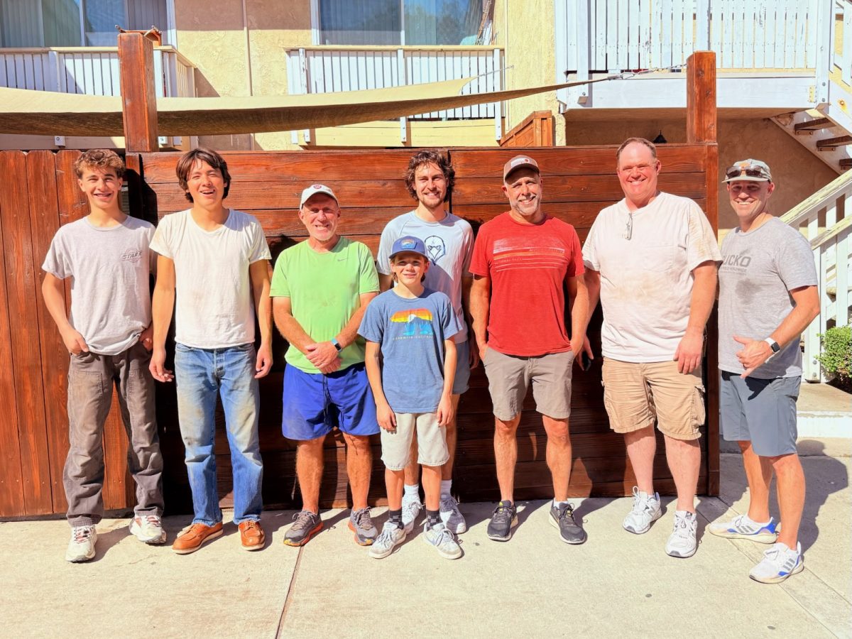 Author Ezekiel Choi stands with other Westmont students and alumni on Feb. 6